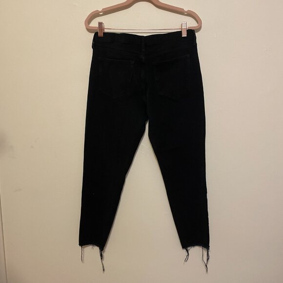 🔥 Banana Republic | Black Raw-Edge High-Rise Skinny Jean 29 - Picture 7 of 8